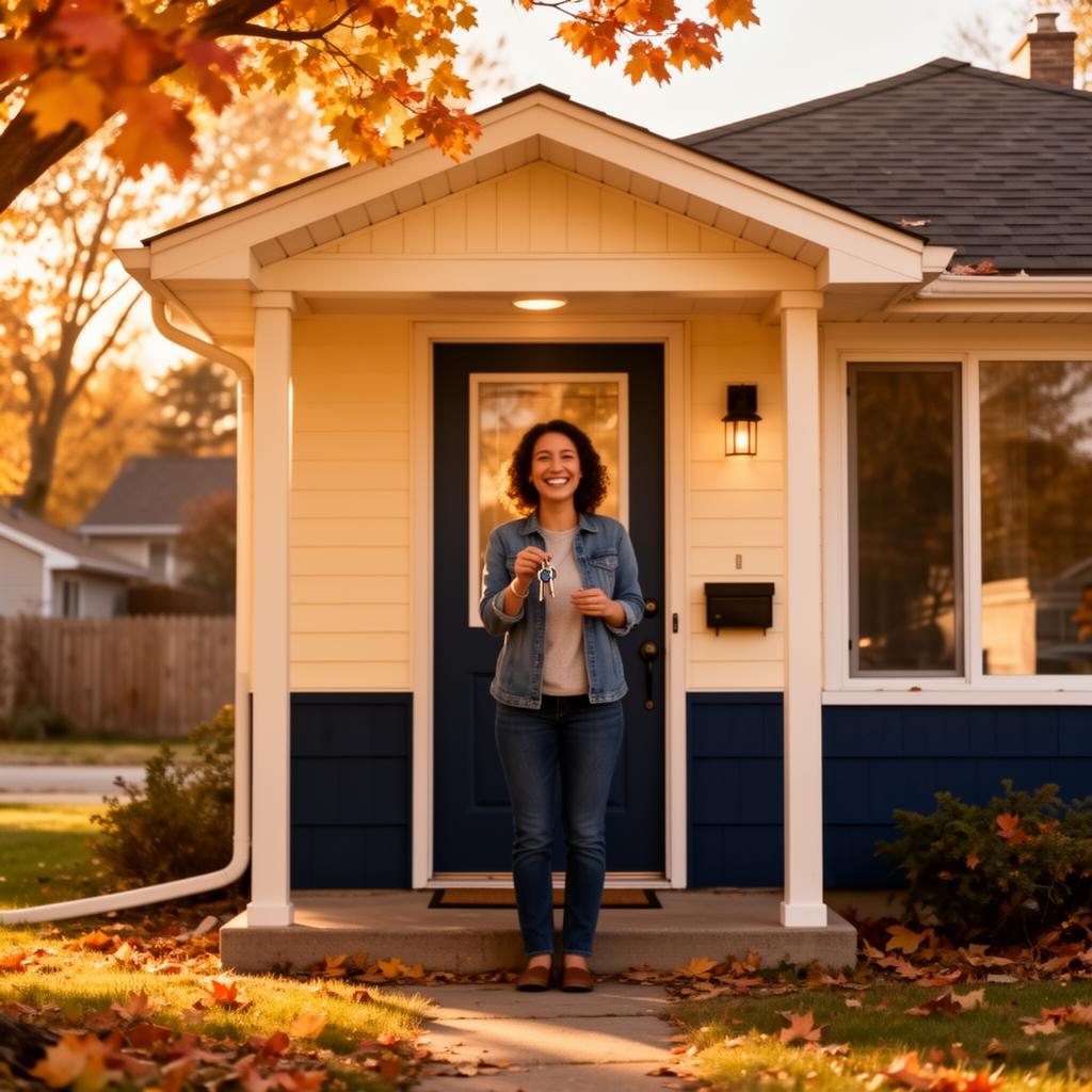 A relieved homeowner with keys after selling their property as-is